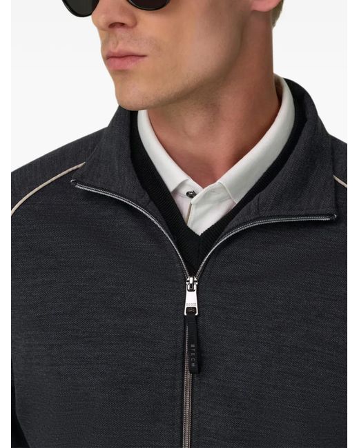 Boggi Blue Full-Zip Sweatshirt for men