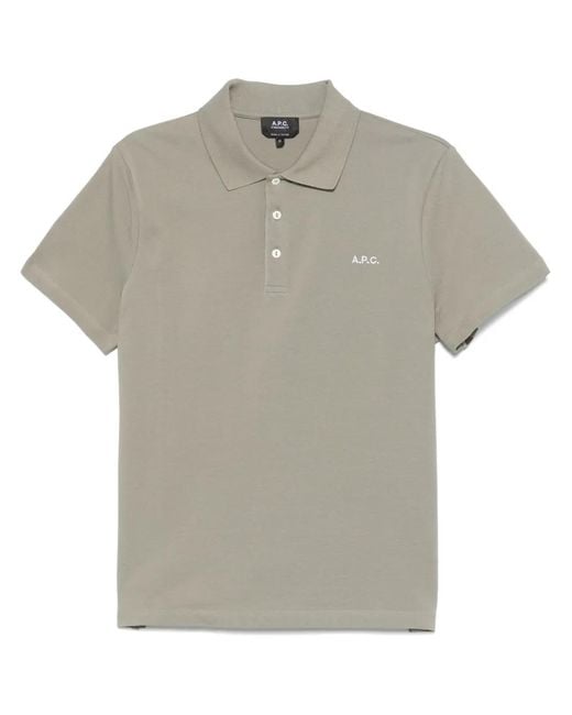 A.P.C. Gray Carter Polo Shirt for men