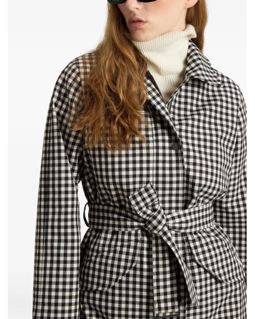 Woolrich チェック トレンチコート Gray