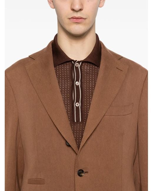 Eleventy Brown Single-Breasted Suit for men