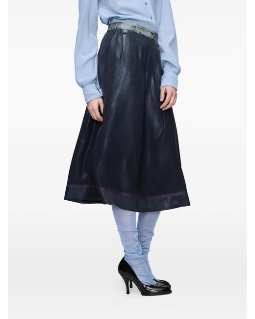 Maison Margiela Blue Textured Midi Skirt