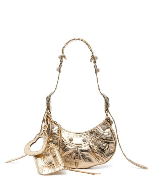 Balenciaga Leather Le Cagole Xs Shoulder Bag in Natural | Lyst UK