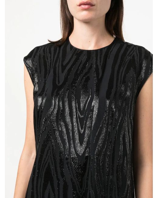 Stella McCartney Black Moire-Effect Tank Top