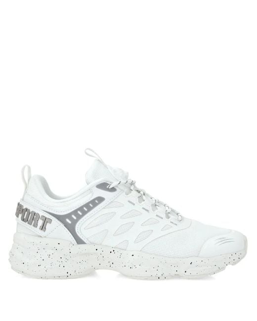 Philipp Plein White Runner Reflective Scratch Sneakers