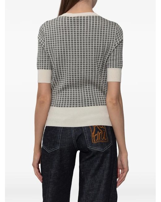 Top A Cuadros Marni de color Gray