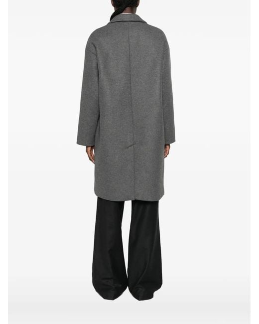 Ottod'Ame Gray Simona Single-Breasted Coat