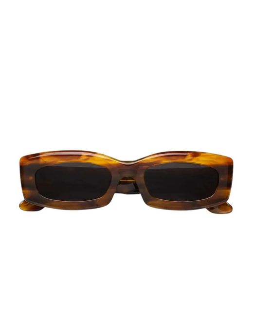 Retrosuperfuture Brown Zaga Tangeri Rectangle-Frame Sunglasses