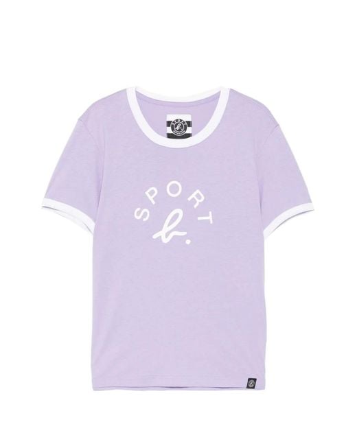 SPORT b. by agnès b. Purple Logo T-Shirt
