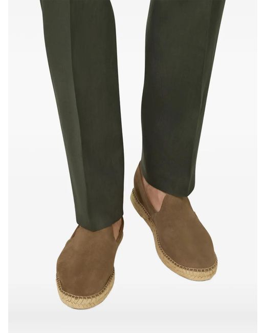 Boggi White Tellin Suede Leather Espadrilles for men