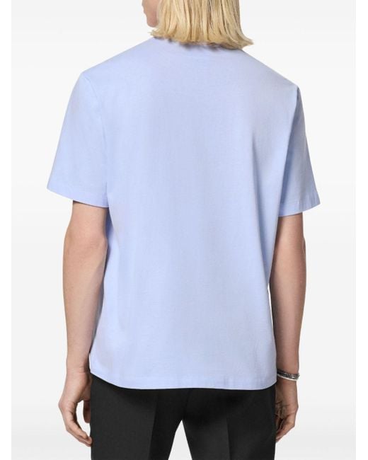 Versace T-shirt Met Logoprint En Schelpenpatroon in het Blue voor heren