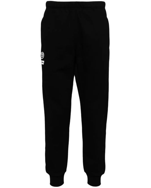 Aape By A Bathing Ape Black Logo Patch Track Pants for men