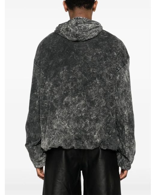 DIESEL Black S-Mar-Peeloval Hooded Sweatshirt for men