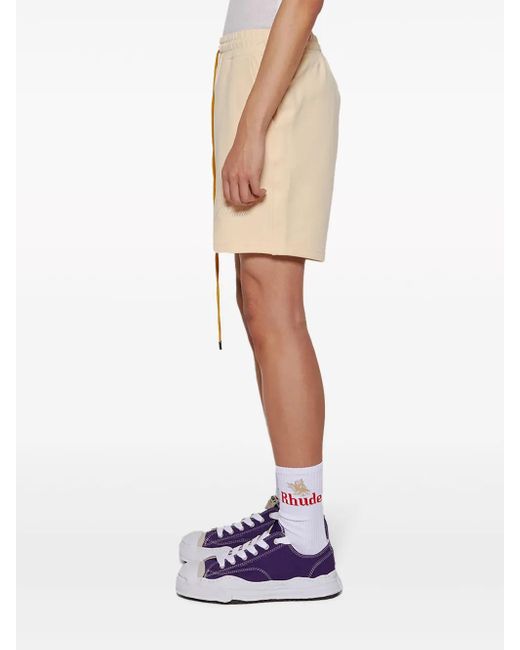 Pantalones cortos de chándal con logo bordado Rhude de hombre de color Natural
