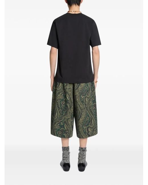 Dries Van Noten Black Regular Fit Cotton T-Shirt for men