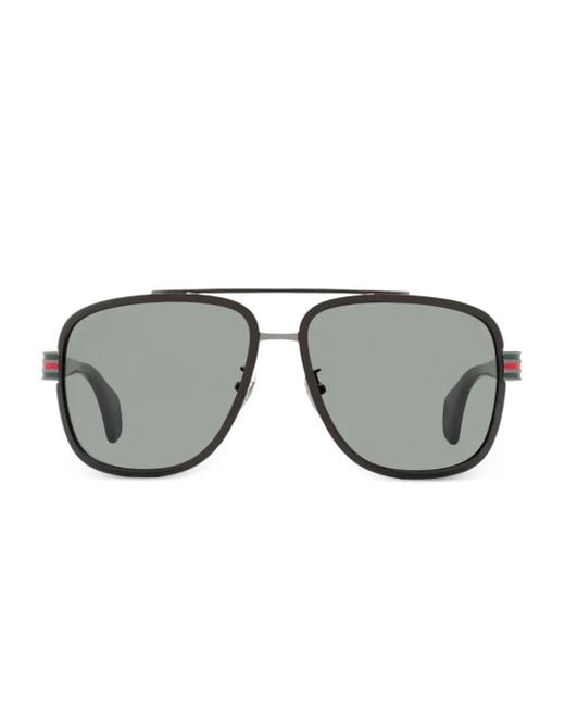 Occhiali Da Sole Con Montatura Stile Pilota di Gucci in Gray da Uomo