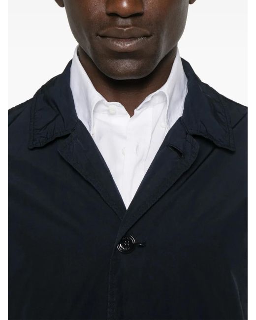 Aspesi Blue Single Breasted Coat for men