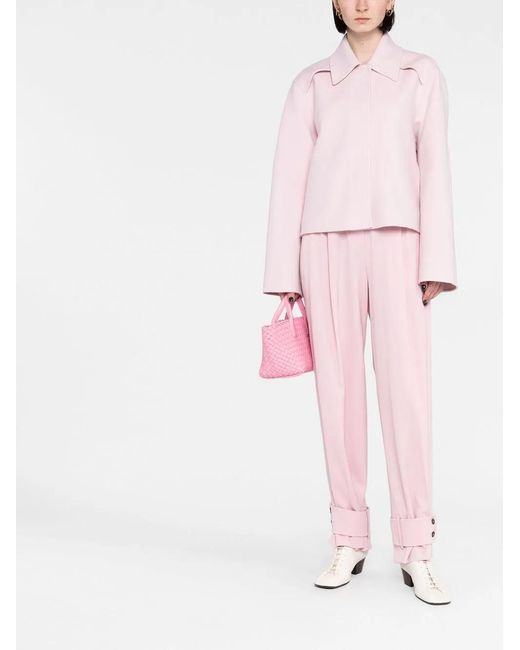 Jil Sander Pink Collared Wool Jacket