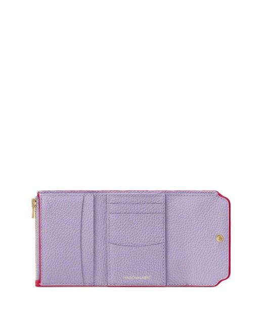 Maison De Sabre Pink Leather Trifold Wallet
