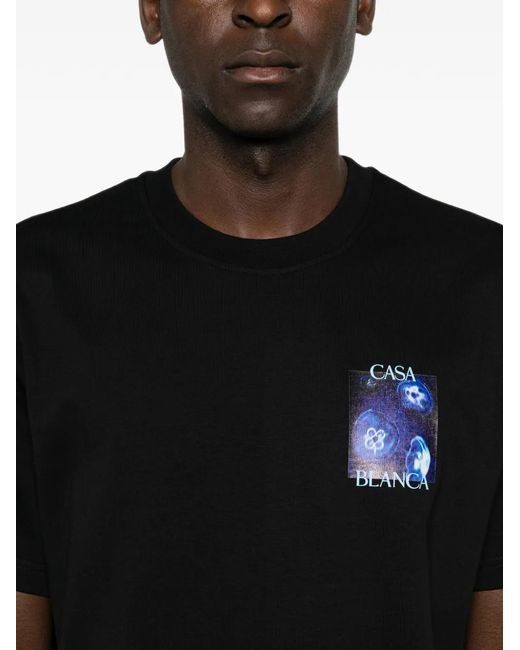 Casablanca Black Meduse Sportive T-Shirt for men