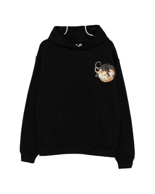 Melt Black Graphic-Print Hoodie for men