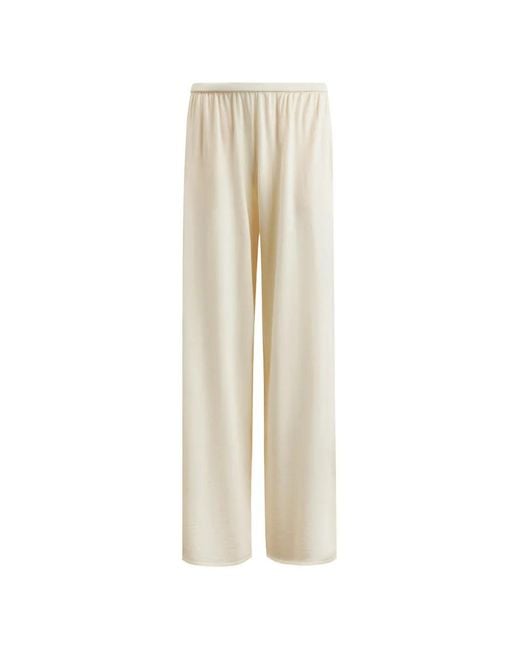 12 STOREEZ White Camelia Drawstring Trousers