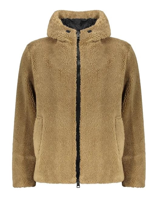 Herno Natural Fleece Hooded Jacket for men