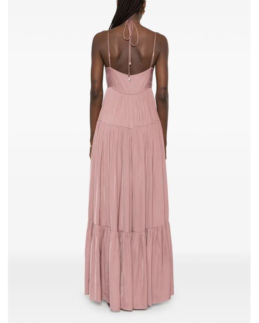 Patrizia Pepe Pink Cut-Out Detail Maxi Dress