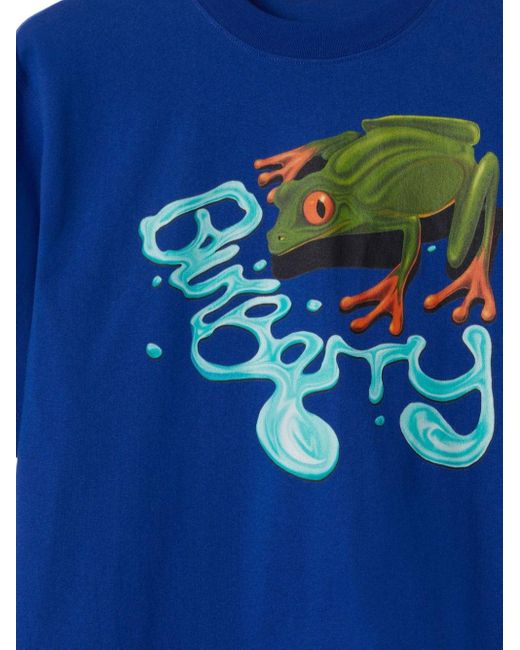 Burberry Frog T-Shirt mit rundem Ausschnitt in Blue für Herren