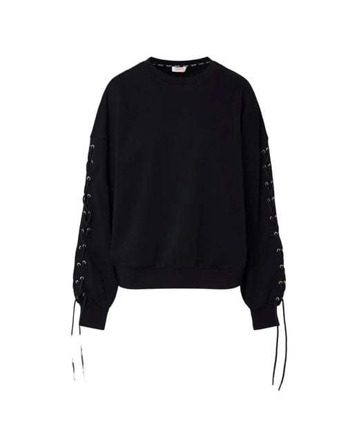 Liu Jo Black Swetshirt With Laces