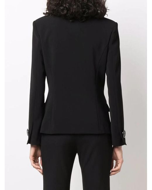 Moschino Black Oversized-Button Tailored Blazer