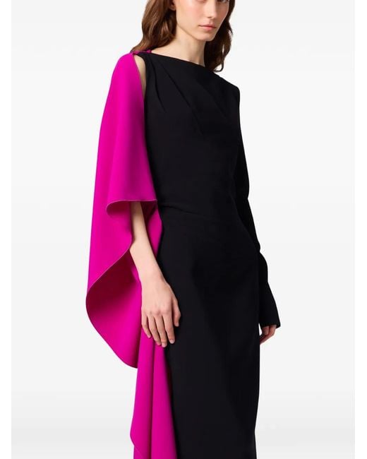 Vestido Midi Drapeado MSGM de color Black