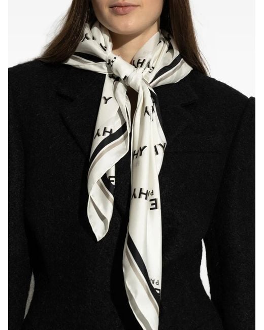 Fular De Seda Givenchy de color Gray