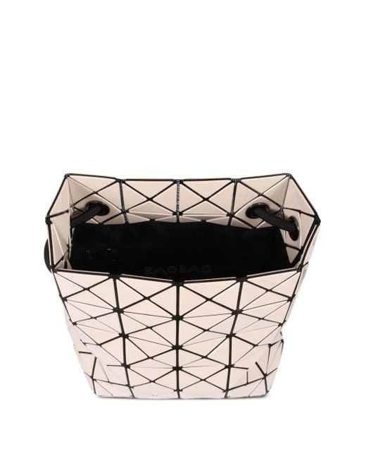 Issey Miyake Natural Geometric Drawstring Bucket Bag