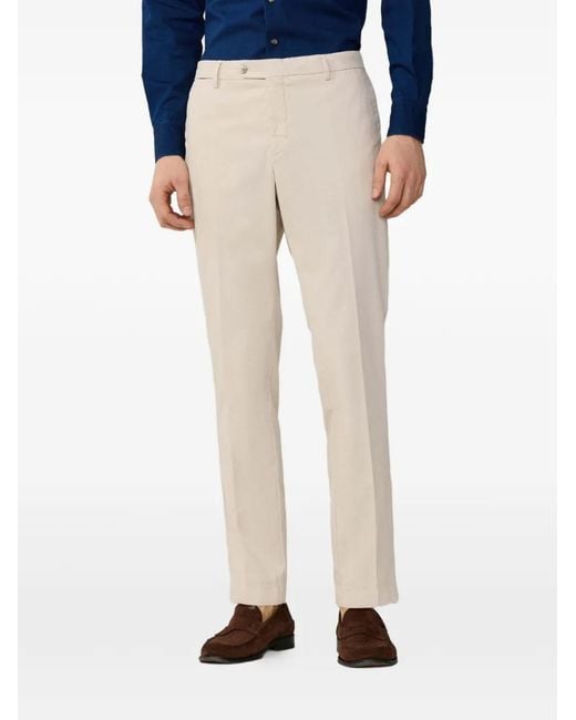 Hackett White Kensington Slim-Fit Trousers for men