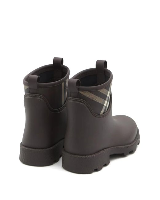 Burberry Black 35Mm Check-Pattern Pull-Tabs Ankle Boots
