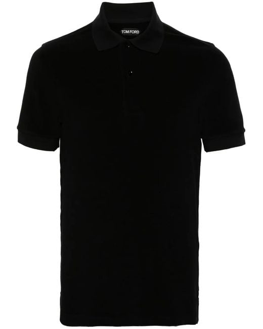Tom Ford Black Short-sleeve Polo Shirt - Men's - Polyamide/cotton for men