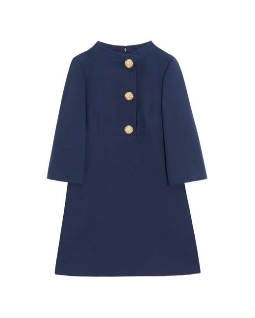 Valentino Garavani Blue Crepe Couture Short Dress
