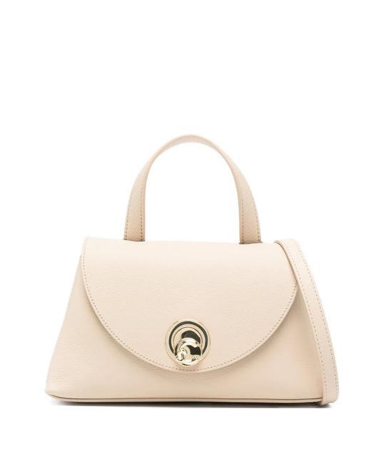 Coccinelle Natural Small Nika Leather Tote Bag