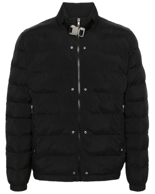 1017 ALYX 9SM Black Buckle-collar Puffer Jacket for men