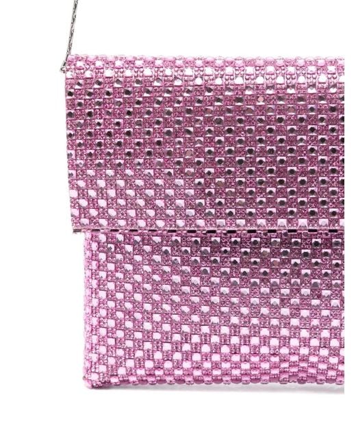 Twentyfourhaitch Pink Morna Chain-Strap Clutch Bag