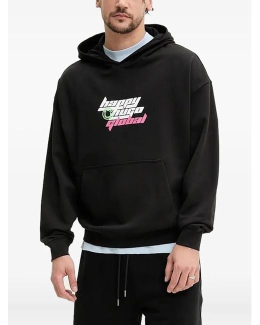 Hoodie À Imprimé Graphique HUGO pour homme en coloris Black