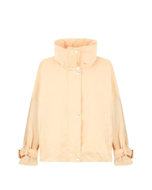Moorer Natural Oversized High-Neck Jacket