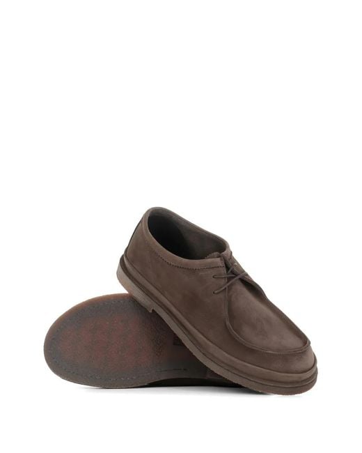 Pantanetti Brown Lace-Up Derby Shoes for men