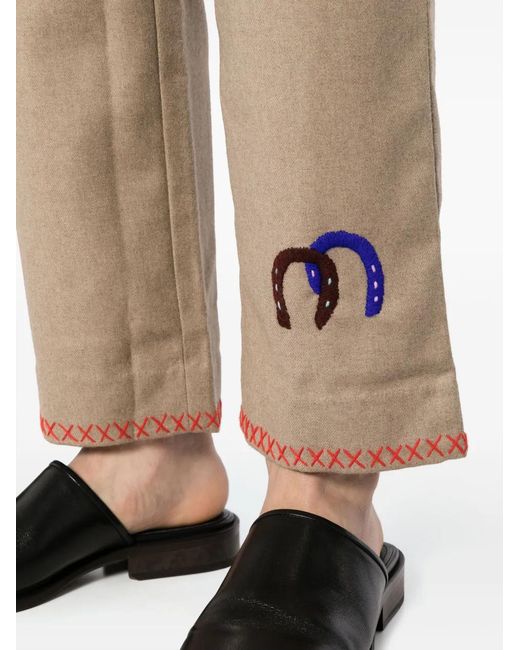 Bode Straight Broek in het Natural voor heren
