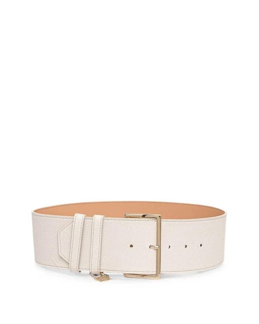 Guess Natural Ceinture Large Danya À Breloque Logo