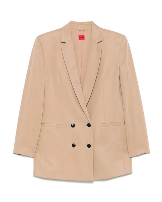 HUGO Blazer Met Dubbele Rij Knopen in het Natural