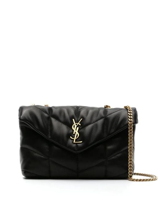 Saint Laurent Black Ysl Mini Nero Leather Bag