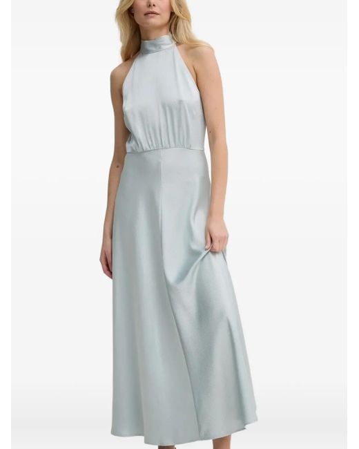 Samsøe & Samsøe Blue Halter-Neck Maxi Dress