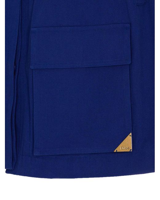 Chloé キャンバス ジャケット Blue