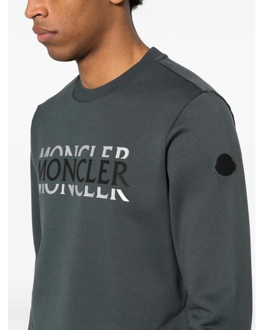 Moncler Black Cotton Sweatshirt for men